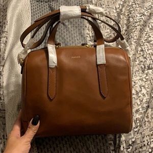 Fossil Sydney Satchel- Medium Brown